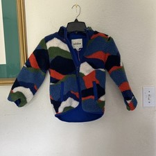 Mini Boden Cosy Borg Jacket Multi Landscape Size 4-5Y