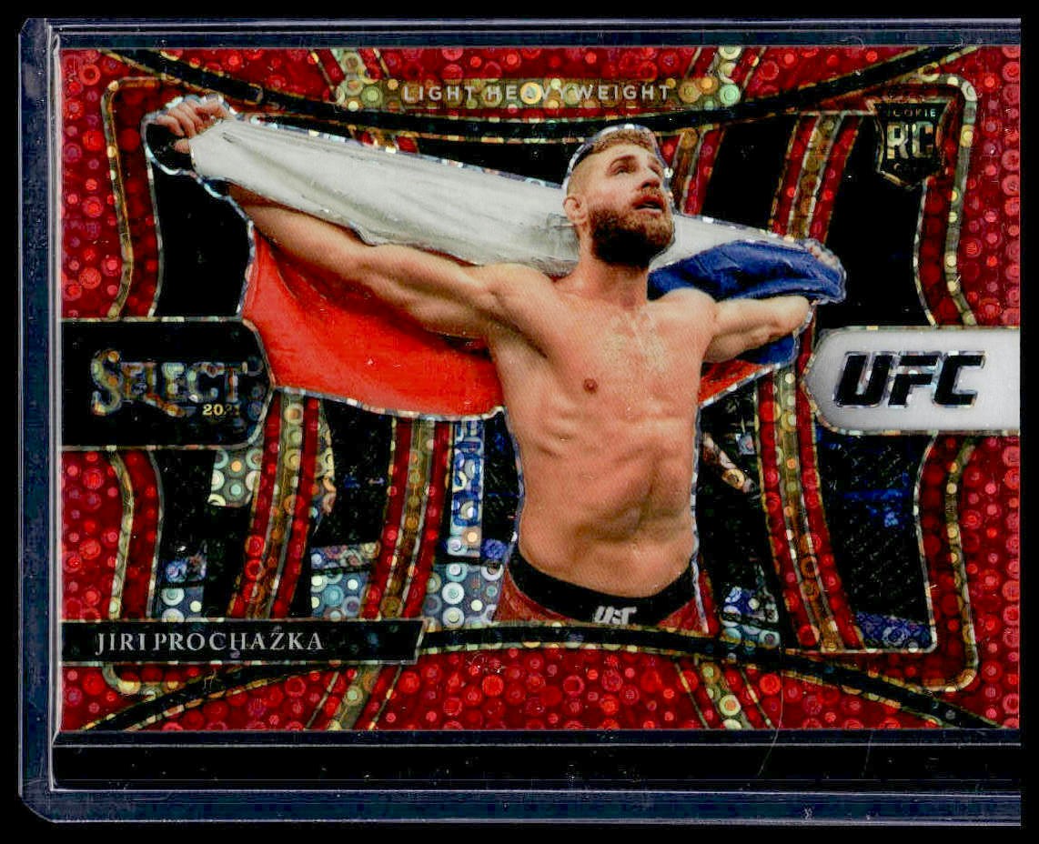 2021 Panini Select UFC Jiri Prochazka RC Rookie Red Disco Prizms 149 #/199