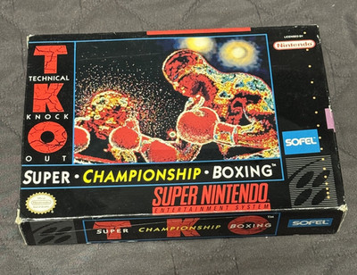 TKO Boxing (Technical Knock Out)  *  Snes Box Only * Super Nintendo Original box