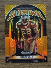 Patrick Willis Orange Talismen Prizm /49 - 2025 Panini Prizm Black S.F. 49ers