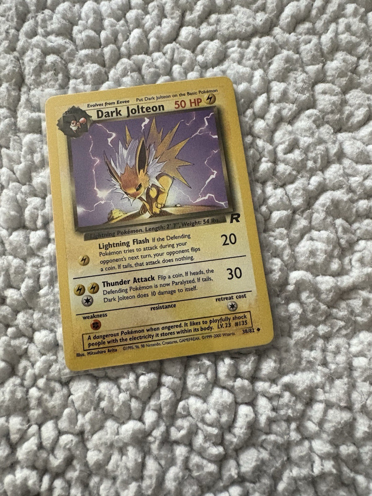 Pokémon Dark Jolteon TCG 1st Edition Non-Holo Card 38/82