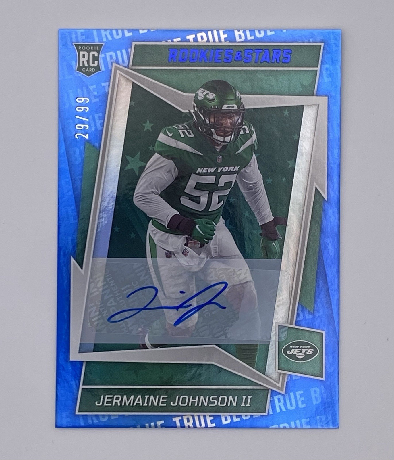 Jermaine Johnson II Panini Rookies & Stars #178 Signature-True Blue