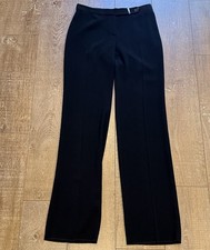 Armani Collezion Black Classic Trouser Straight Leg with Pleat Size 6 NWT 495