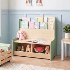 Toddler Toy Storage Organizer w/ Removable Padded Seat Cushion