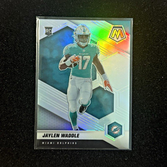 Panini 2021 Mosaic Rookies Jaylen Waddle Dolphins Silver Prizm RC #308