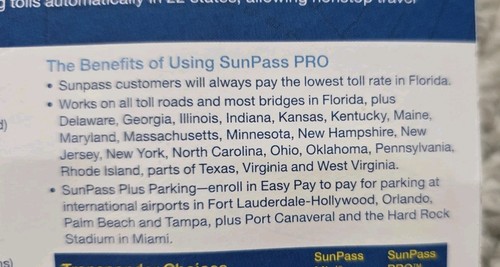 SunPass Pro Compatible Florida GA KS OK Part TX Toll Portable Transponder EZPASS - Picture 3 of 3