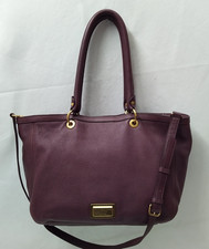Marc By Marc Jacobs Purple Leather Double Handles Tote Shoulder Bag