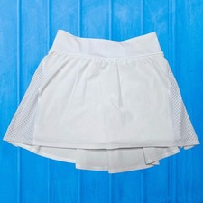 Spanx Get Moving Lined Golf Tennis Skort Skirt Size Medium White EUC