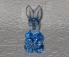 BACCARAT Crystal Spinning Rabbit Cornflower Blue-Mint Condition + Box-Pamphlet — photo 1