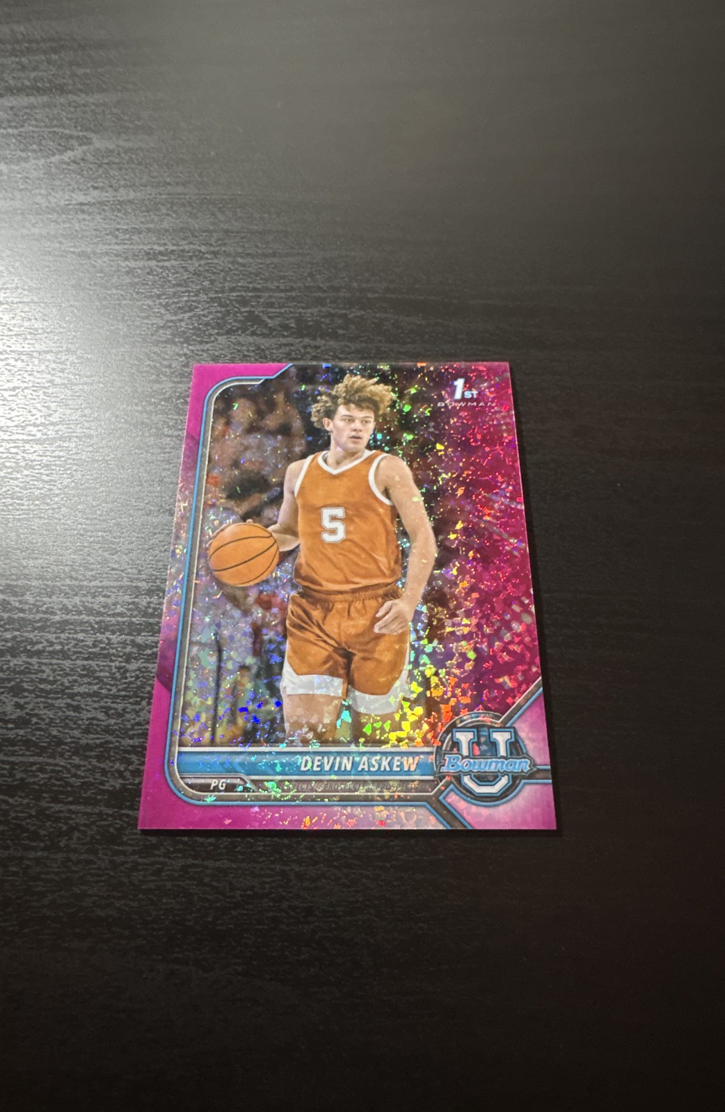 2021-22 Bowman University - Devin Askew #25 Fuchsia Mini-Diamond Refractor /150