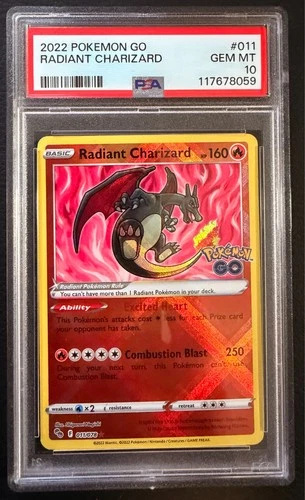 Pokémon GO Radiant Charizard 011/078 Radiant Rare Holo PSA 10 Pokémon TCG