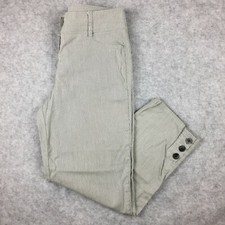 Charter Club Classic Fit Cropped Straight Leg Stropped Pants, Women's 6 Black/W