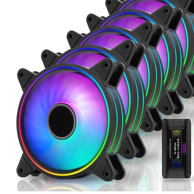 Moonlight 120mm RGB Case Fan Set with Aura SYNC & Quiet Operation Technology