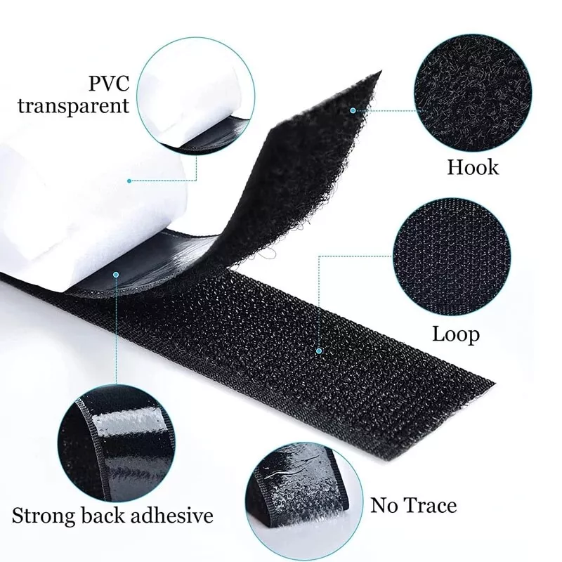 3 Meters/Roll Self Adhesive Velcro Tape Heavy Duty Hook and Loop Tape  Fastener Home Decoration DIY Velcro Strap