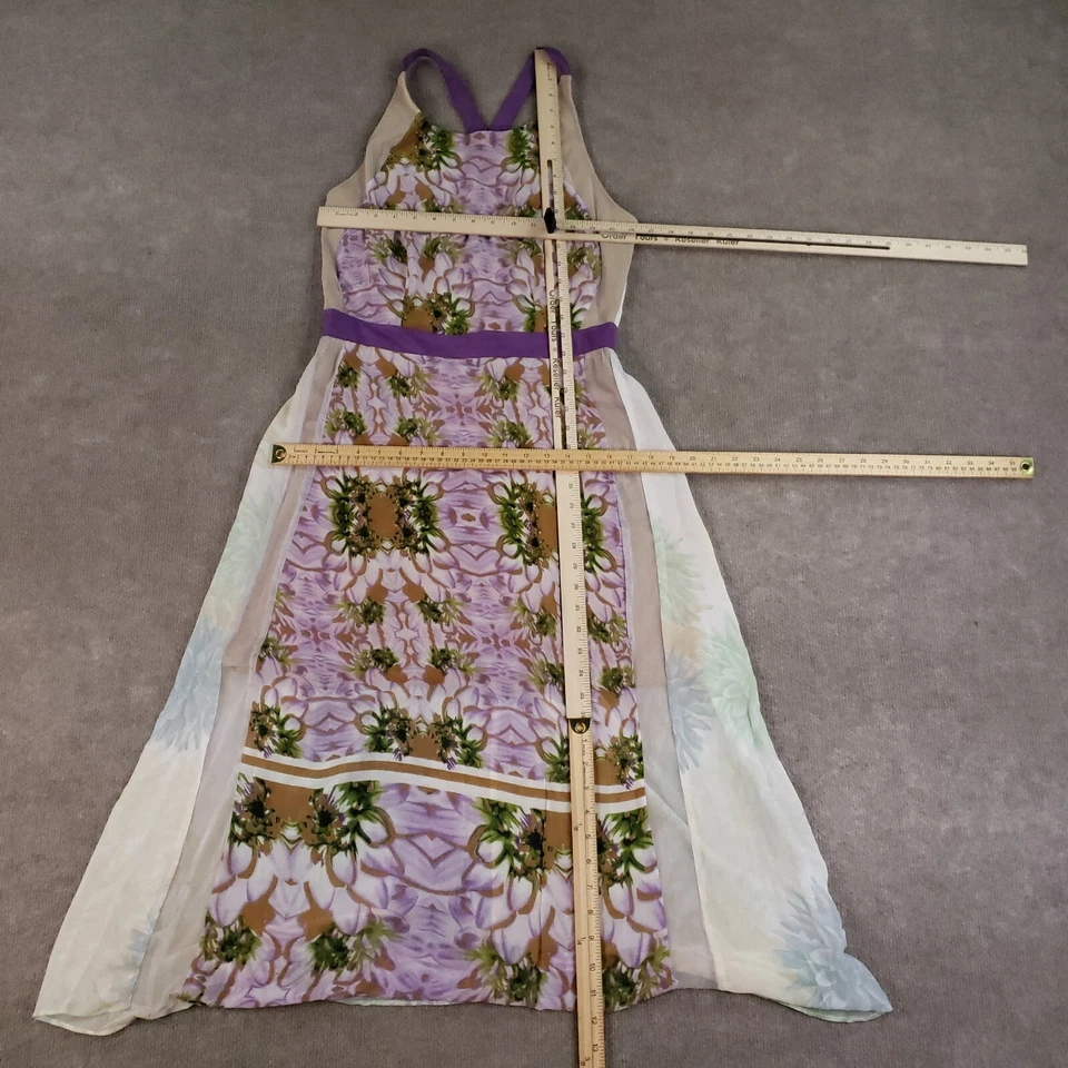 Vestido para mujer W118 By Walter Baker mediano púrpura verde blanco forrado ligero Foto 3 de 4