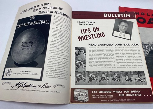 TWO 1937 SCHOLASTIC COACH MAGAZINES OCT NOV OLD SCH FTBALL 1936 OLYMPIC FOLDOUT - Picture 9 of 23