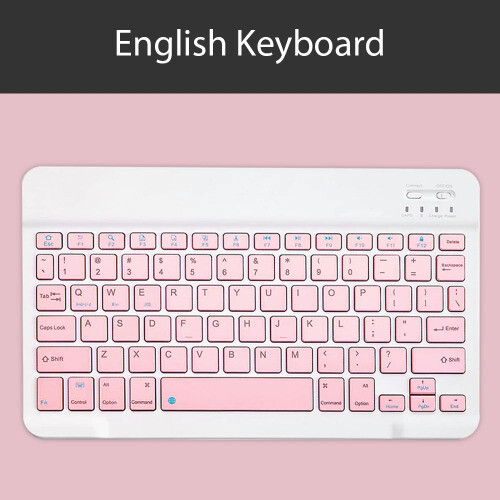 Long Standby Bluetooth Wireless Keyboard Pink Tablet Keyboard Mouse Accessories - Foto 7 di 26