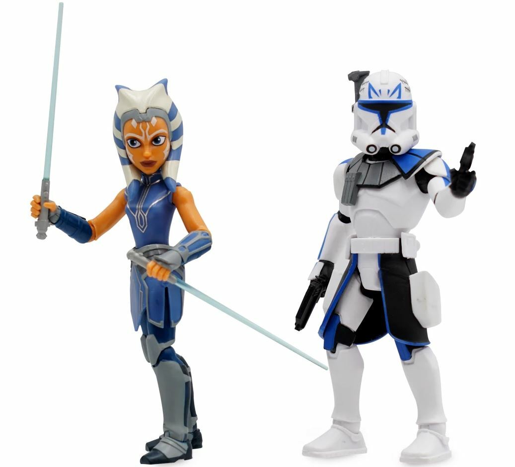 Disney Store Star Wars AHSOKA TANO & CAPTAIN REX Action Figures