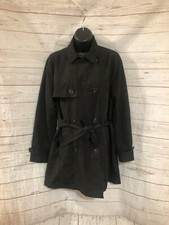 Primark Women’s Trench Coat Double Breasted Belted Black Size 6