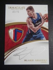 2014-15 Immaculate Blake Griffin Silver Ink Auto SICK Patch #32/75 JERSEY NUMBER