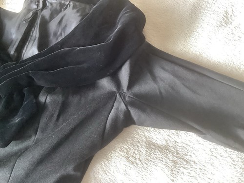 Vintage Clevaline LONDON. ladies’ Black Cocktail/party dress. Estimate Sz 12 - Picture 13 of 18