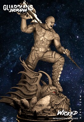 DRAX Dave Bautista Statue Marvel Guardians Galaxy Avengers Resin Model WICKED