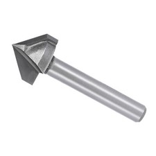 V Groove Router Bit, 16mm Cut 6mm Shank 90 Degree, Carbide Tip V Grooving Bit