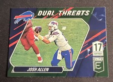 2021 Elite Green Insert Dual Threats Josh Allen Buffalo Bills #DT2