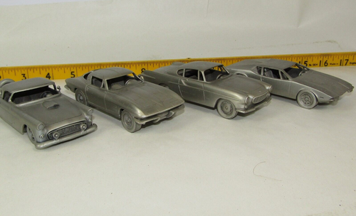Danbury Mint pewter cars. Four sportscars various models. - Picture 2 of 24