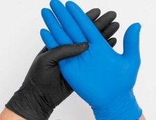 1000 Nitrile Disposable Rubber Black Blue Powder Free Latex Free Gloves M L XL