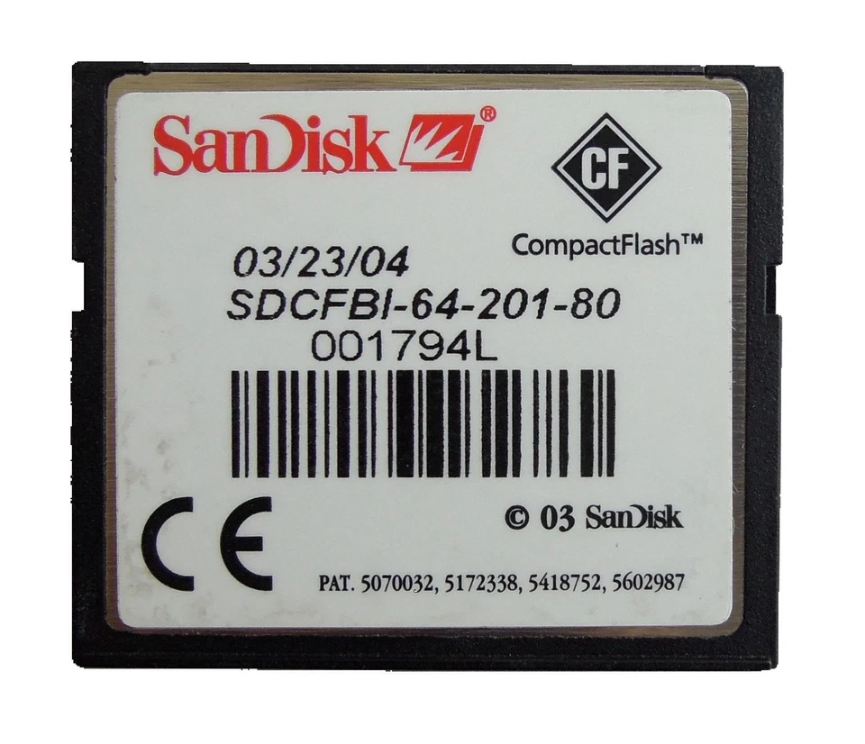 SanDisk 64MB CompactFlash CF Card SDCFBI-64-201 Industrial Grade FOR FANUC CNC - Image 3 of 3