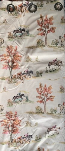 Riva Home Riding Pursuits Horses Eyelet Curtains from Dunelm 90"x72" (W x L)Pair - Picture 6 of 12