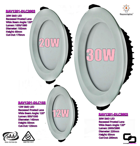 COMMERCIAL DOWNLIGHT: LED 12W Warm White Dimmable - 125mm Dia Cut Out - Picture 5 of 12