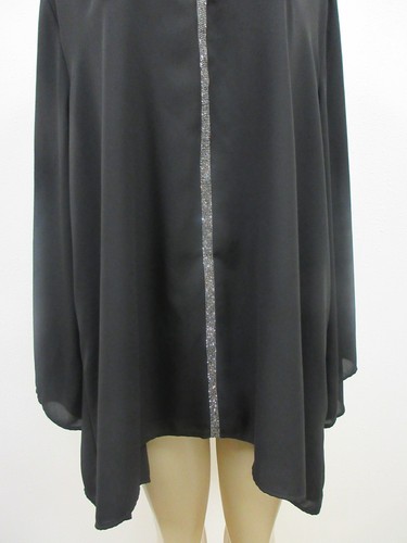 KAREN KANE BLACK EMBELLISHED 3/4 SLEEVE TOP SIZE 3X - NEW - Picture 6 of 9