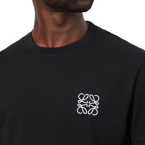 T-shirt uomo LOEWE anagramma logo ricamato - nera - L Large - prezzo consigliato £370 - nuova con etichette - Foto 13 di 14