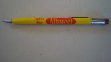 VINTAGE MECH  PENCIL  SCRIPTO SWIFTS ALLSWEET MARGARINE RELACED ERASER  1294