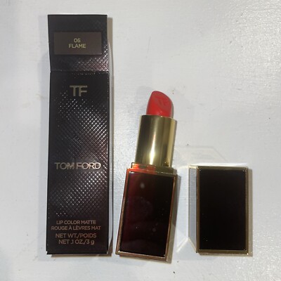TOM FORD Lip Color Matte Lipstick 06 Flame Full Size 0.1 Oz / 3g New In Box