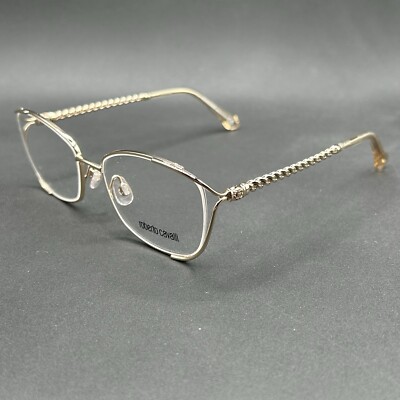 Roberto Cavalli Crete 5042 028 Eyeglasses Frame Gold Italy 53-18-135 Display