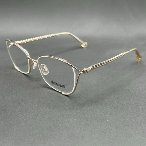Roberto Cavalli Crete 5042 028 Eyeglasses Frame Gold Italy 53-18-135 Display