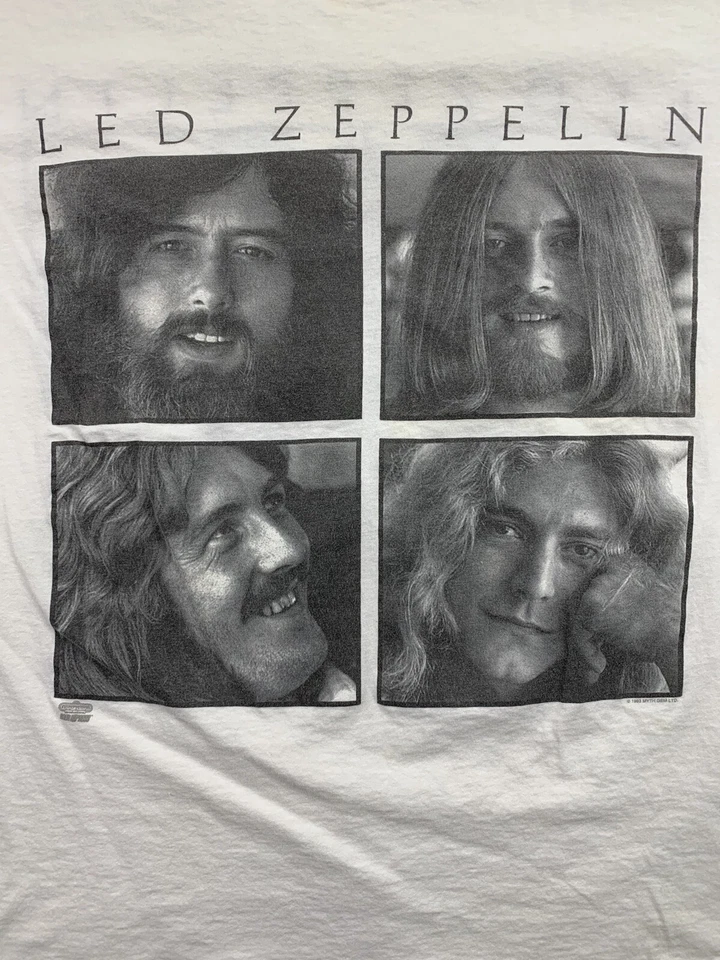 Camiseta Vintage Puntada Única Años 90 Led Zeppelin Faces Talla L Rara Foto 2 de 4