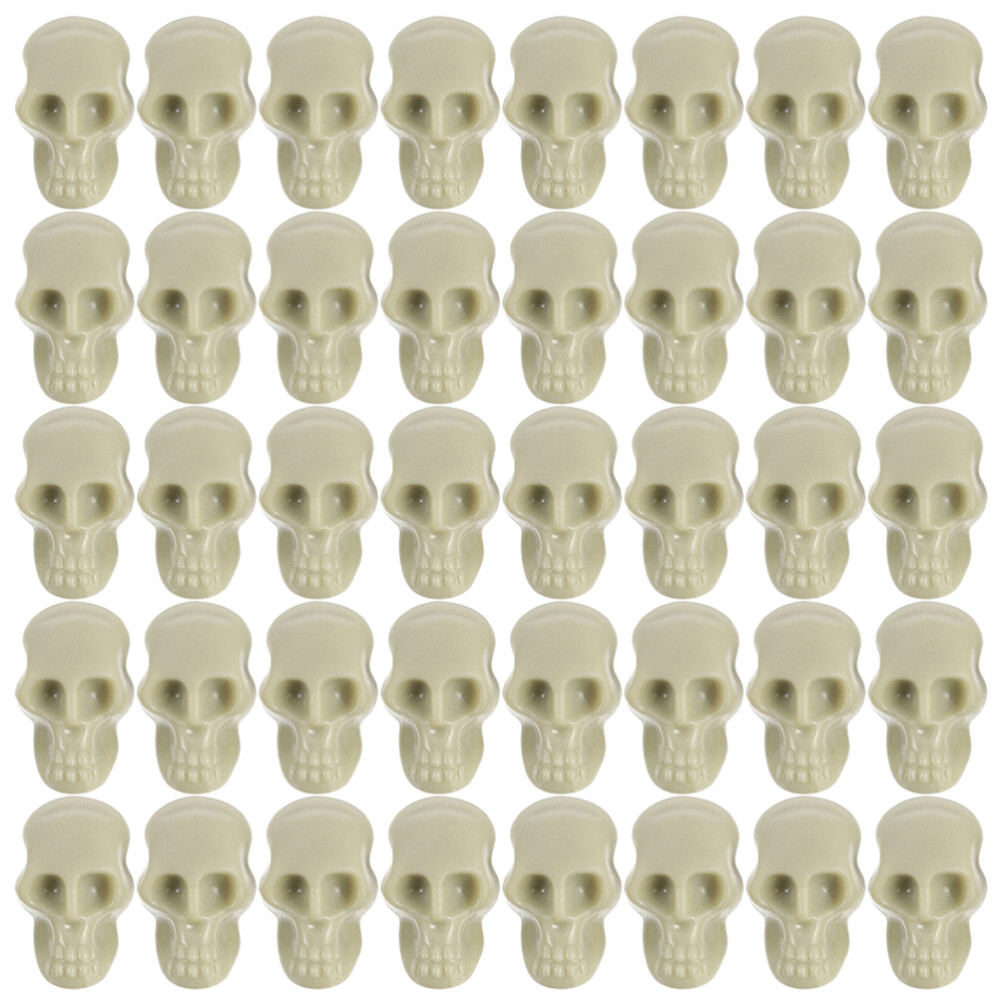 20PCS Mini Realistic Skull Heads Halloween Decorations - Resin Miniature Skulls For Haunted House, Party, Table, Bar, Day Of The Dead Crafts