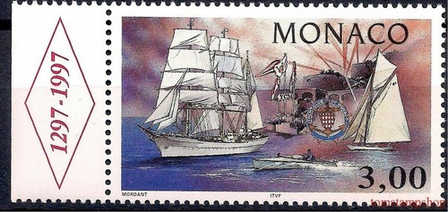 Monaco 1996 Yacht Club Boote Schiffe Segeln Sport Segel Transport 1v MNH