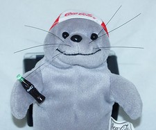 Coca Cola Seal w Baseball Cap Plush Beanbag 1997