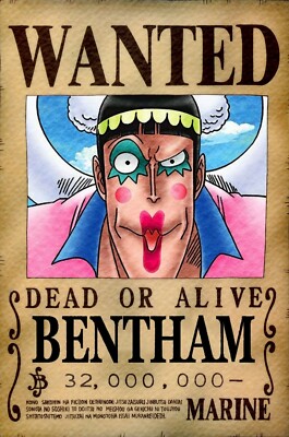 One Piece Wanted Poster A3 28 X 43 Cm Bentham Mr 2 Bon Kurei Ebay