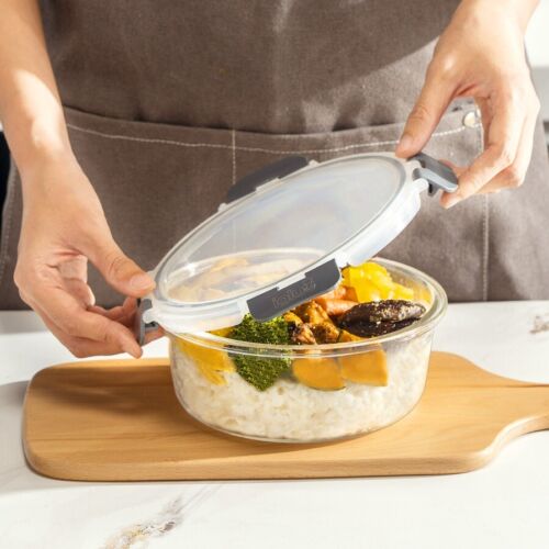 Igluu Glass Food Container Round Meal Prep Storage Microwave Safe - 10 Pack - Picture 9 of 11