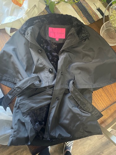Betsey Johnson Coat Xs Cape Rain Jacket 