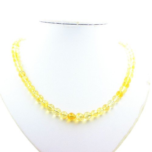 Collier de perles et de citrines : bascule plaquée or, bijoux en pierres précieuses faits main - France