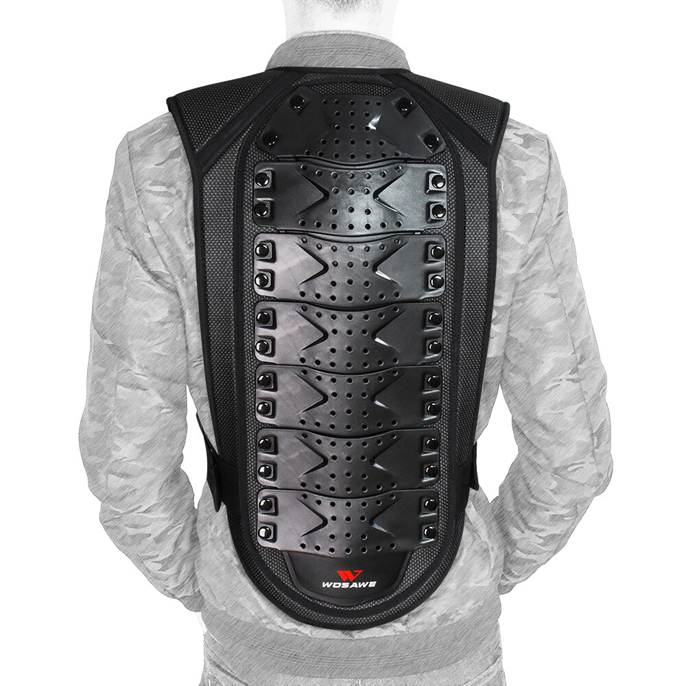 WOSAWE Motorcycle Chest Protector Vest Motocross Racing Back Spine