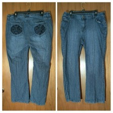 Liz Claiborne Plus Size Denim Jeans Womens 16 W Blue Jeans Fashion (012)