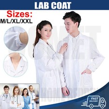 White Lab Coat Laboratory Medical Uniform Warehouse Doctor Overall Food Industry